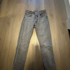 Levi's Gray Denim Jeans with Brown Patch